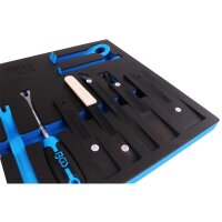 BGS 3/3 Werkstattwageneinlage: Lösewerkzeuge, Montagekeile und Hakensatz, 17-tlg.