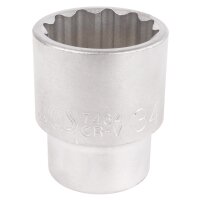 BGS Steckschlüssel-Einsatz Zwölfkant | Antrieb Innenvierkant 20 mm (3/4") | SW 34 mm