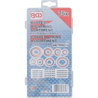 BGS Dichtring-Sortiment | Kupfer | metrisch | für Öl-Ablassschrauben | 75-tlg.