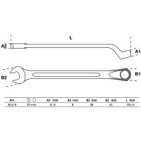 BGS Maul-Ringschlüssel, gekröpft | SW 19mm