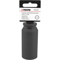 TECPO Vielzahn Kraft Steckschlüssel Nuss 1/2 Zoll, 30 mm