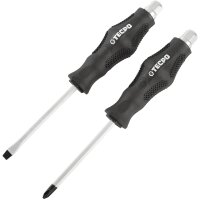 TECPO Schraubendreher Satz 12-teilig Kreuz Schlitz Schraubenzieher Werkzeug