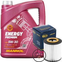 SCT Germany Ölfilter + MANNOL Energy Premium 5W-30,...