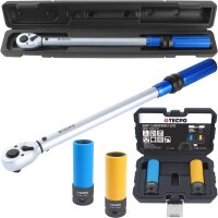 TECPO Drehmomentschlüssel (1/2") 40 - 220 Nm +...