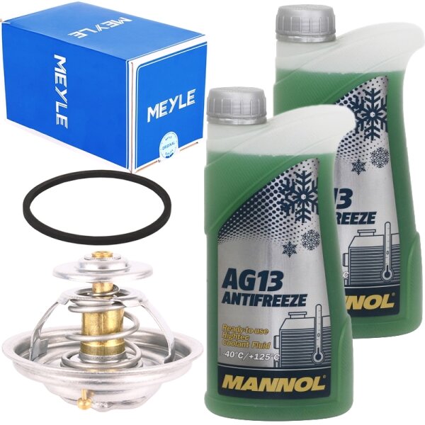 MEYLE Thermostat + Kühlerfrostschutz Grün BMW, 2 L