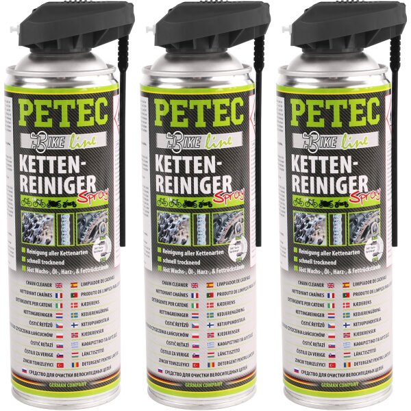 3x PETEC Kettenreinigerspray 500ml