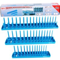 BGS Halter für Steckschlüsseleinsätze, 6.3 mm 1/4" + 10 mm (3/8") + 12,5 mm (1/2") magnetisch + Halter für  Steckschlüssel-Einsätze