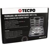 TECPO Trenn- und Montagegabel-Satz, 5-tlg. + Spurstangenkopf Abzieher Werkzeug Satz, 5-tlg.