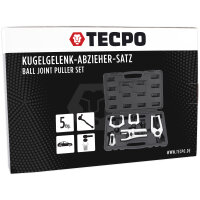 TECPO Trenn- und Montagegabel-Satz, 5-tlg. + Spurstangenkopf Abzieher Werkzeug Satz, 5-tlg.
