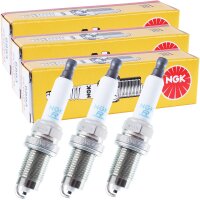 3x NGK 6893 Zündkerze + BGS Zündkerzen-Einsatz...