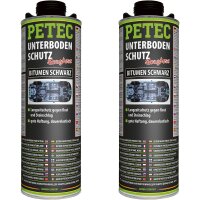 2x PETEC Unterbodenschutz Bitumen schwarz, 1 Liter