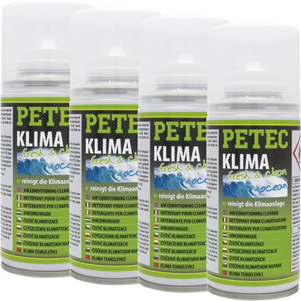 4x PETEC Klima Fresh & Clean Ocean, 75 ml