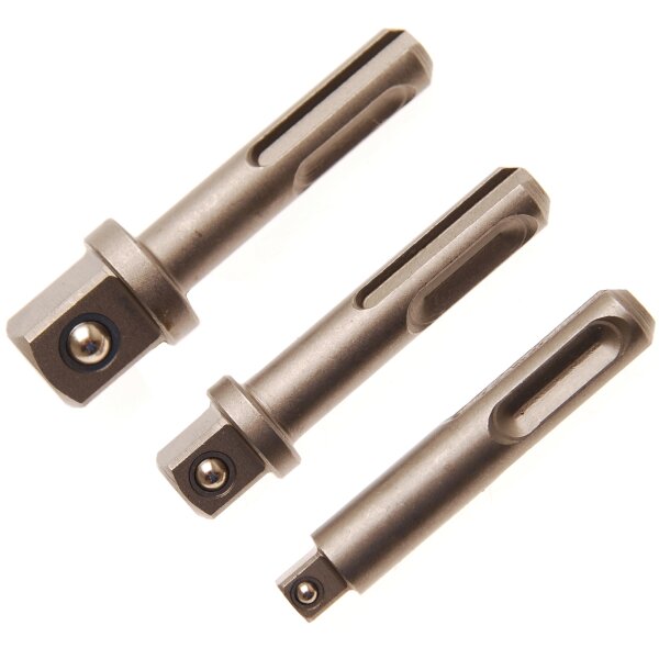 BGS Adapter-Satz | SDS - Außenvierkant 6,3 mm (1/4"), 10 mm (3/8"), 12,5 mm (1/2") | 3-tlg.