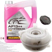 FEBI BILSTEIN Ausgleichsbehälter, Kühlmittel + MANNOL AF13++ Antifreeze Kühlerfrostschutz, 5L