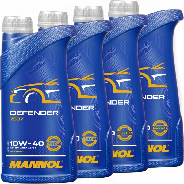 4x MANNOL Defender 10W-40 API SL/CF, 1L