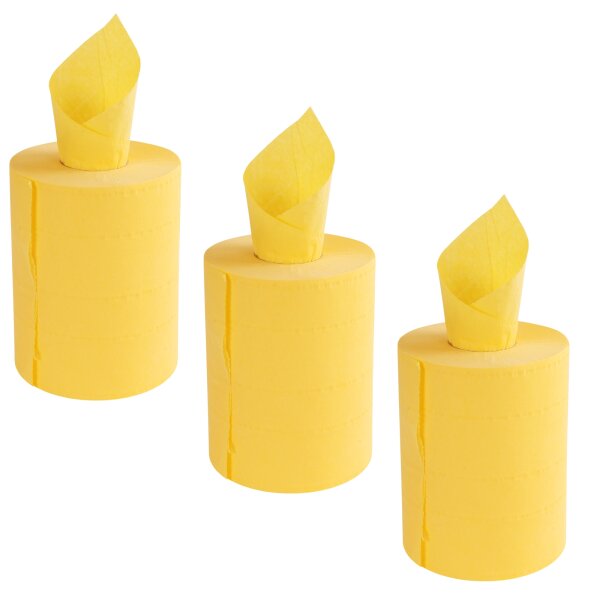 3x Putzrolle gelb 2-lagig, 21.7x30 cm, MINI-400