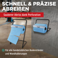 2x TECPO Putzrolle blau 2-lagig, 23x30 cm, MINI-300