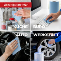2x TECPO Putzrolle blau 2-lagig, 23x30 cm, MINI-300