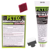 PETEC Scheibenkleber-Set 310 ml Kartusche + BGS Alu-Kartuschenpresse, 220 mm