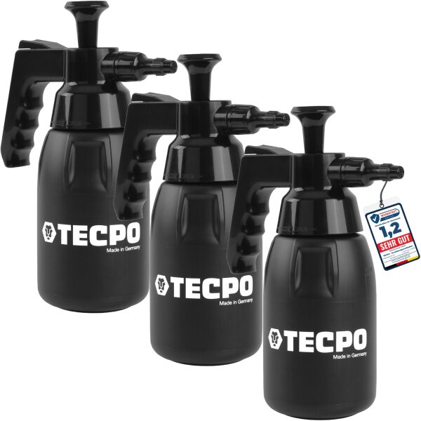 3x TECPO Druckpumpzerstäuber Bremsenreiniger Hobby, 1.0L
