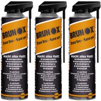 3x BRUNOX Turbo-Spray Multifunktionsöl, 500 ml