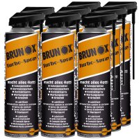 8x BRUNOX Turbo-Spray Multifunktionsöl, 500 ml