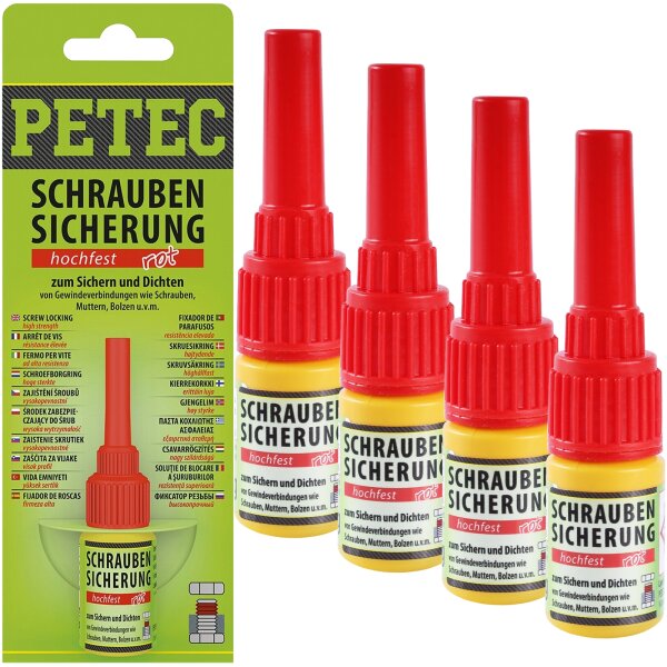 4x PETEC Schraubensicherug-Hochfest, 5 g