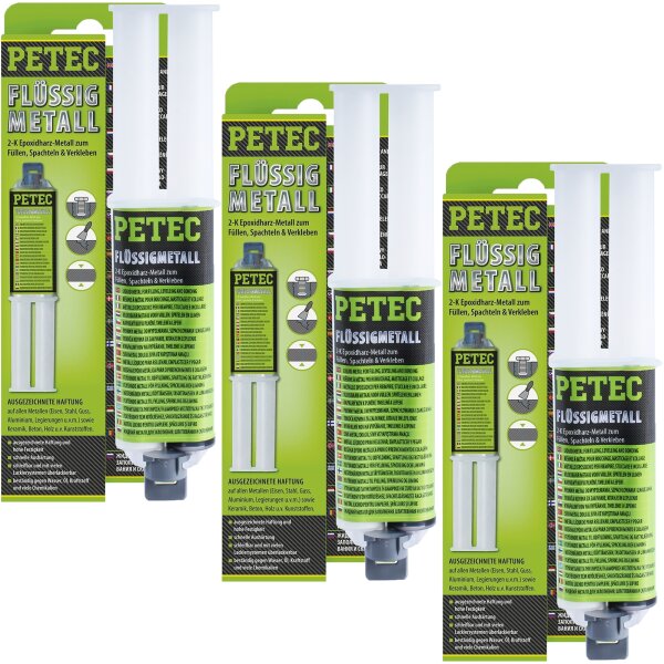 3x PETEC Flüssigmetall, 25 ml