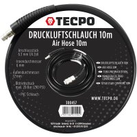 BGS Druckluft-Schlagschrauber 12,5 mm (1/2") 1200 Nm und TECPO Druckluftschlauch 10 Meter