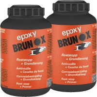 2x BRUNOX Roststopp + Grundierung, 2in1, 1 Liter