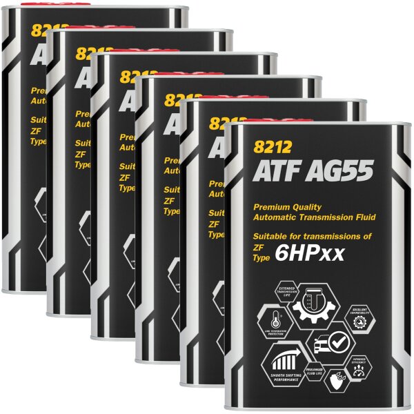 Mannol ATF AG55 Automatik Getriebeöl, 6x 1 Liter