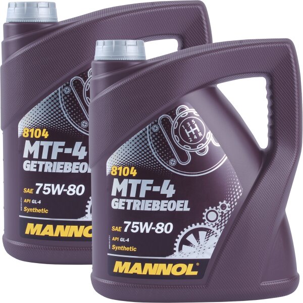 2x MANNOL MTF-4 Getriebeoel 75W-80 API GL-4, 4L