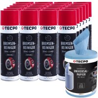 24x TECPO Bremsenreiniger Universal Reiniger, 500 ml +...