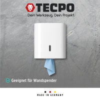 24x TECPO Bremsenreiniger Universal Reiniger, 500 ml + Putzrolle blau 2-lagig, 23x30 cm, MINI-300