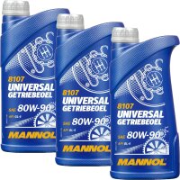 3x MANNOL Universal Getriebeoel 80W-90 API GL 4, 1L