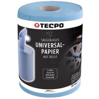 TECPO Bodenständer für Putztuchrollen + 1 Rolle Putzpapier, 2-lagig