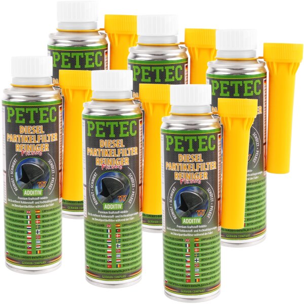 6x PETEC DPF-Reiniger, 300 ml