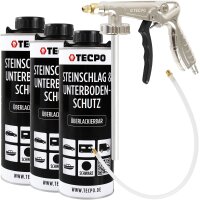 3x TECPO Unterbodenschutz Überlackierbar Schwarz,...