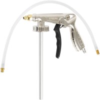 3x TECPO Unterbodenschutz Überlackierbar Schwarz, 1000 ml + Druckluft Unterbodenschutz Pistole