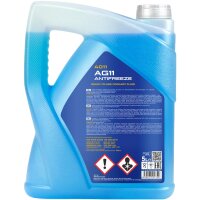 2x MANNOL Antifreeze AG11 (- 40°C) Blau, 5L