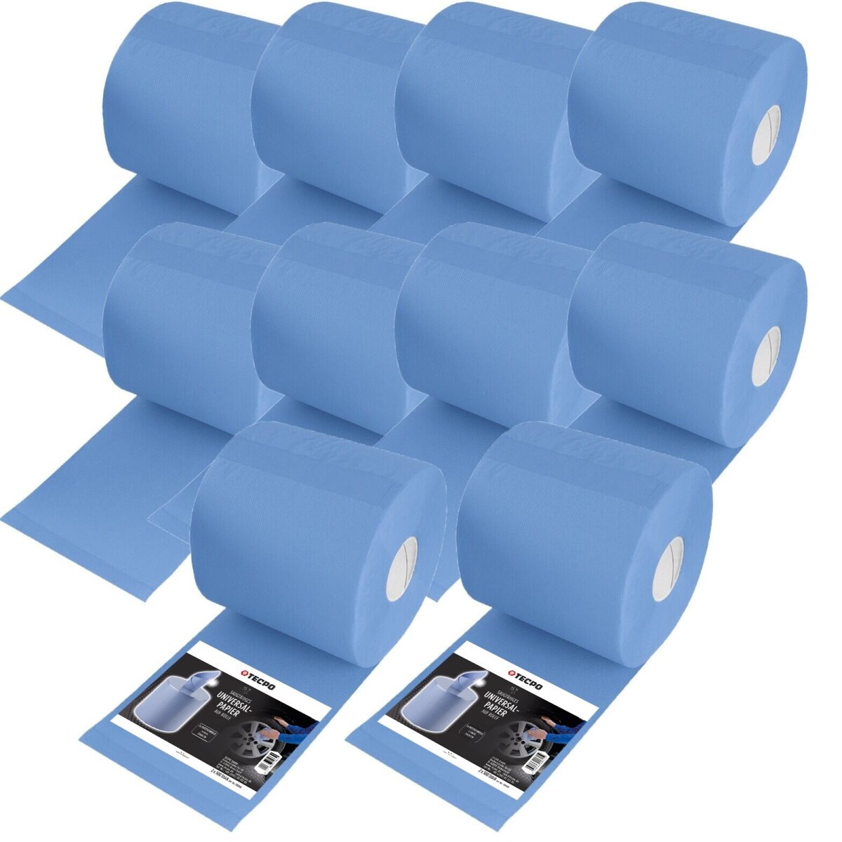 2 x 1000 Blatt Putztuchrolle Werkstatt PROFI Putzpapier blau Putzrollen