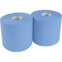 TECPO 10x Putzrolle blau 2-lagig 21x34 cm "MINI-500" (5000 Blatt)