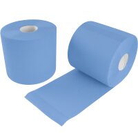 TECPO 10x Putzrolle blau 2-lagig 21x34 cm "MINI-500" (5000 Blatt)
