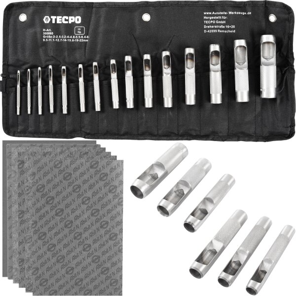 TECPO Locheisen-Satz + Dichtungspapier