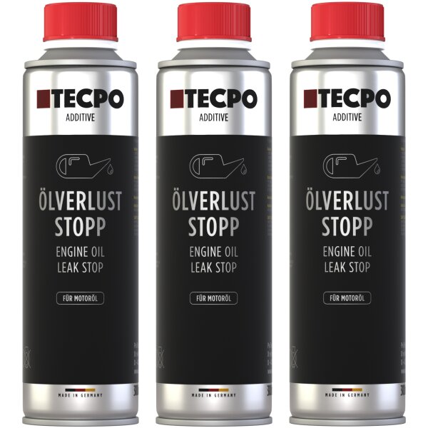 3x TECPO Öl-Verlust Stop Additiv, 300 ml