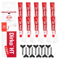10x ELRING Dichtmasse Dichtstoff Dirko HT, rot, 70 ml