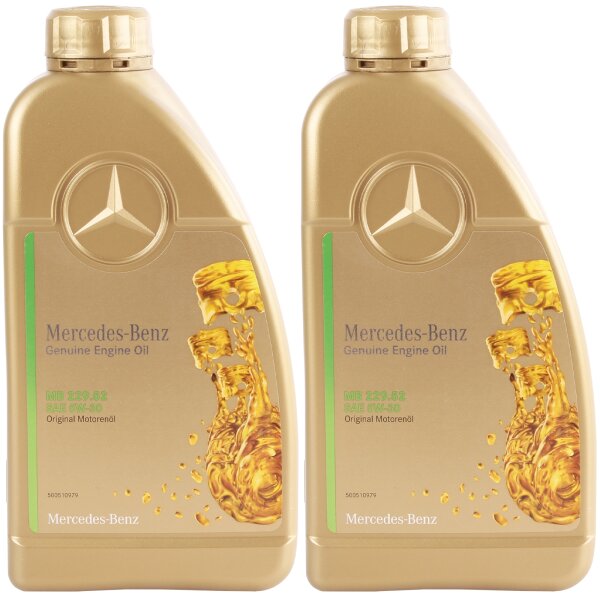 2x OE MB Motoröl 5W-30 MB 229.52, 1L, A000989820711FBDD