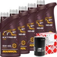 FEBI BILSTEIN Ölfilter + MANNOL Extreme 5W-40, 5x1 Liter
