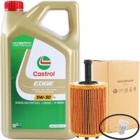 OE VAG Ölfilter + CASTROL 5W-30 EDGE TITANIUM FST, 5...