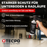 3x TECPO Unterbodenschutz Bitumen schwarz, 500 ml